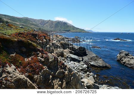 Beautiful Landscapes Along The California State Route One, California, Usa