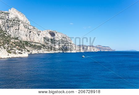 The Calanque de Morgiou one of the biggest calanques located between Marseille and Cassis France
