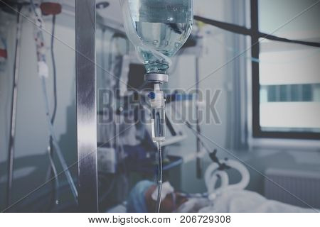 The View Of Ward With Comatose Patient.
