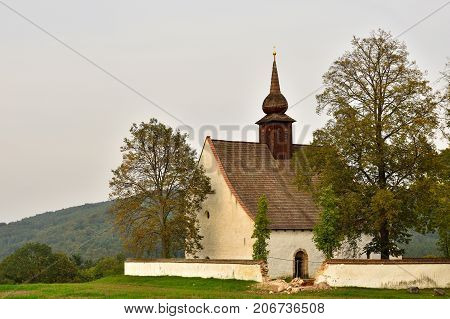 Landscape With A Beautiful Chapel Near Castle Veveri. Czech Republic City Of Brno. The Chapel Of The