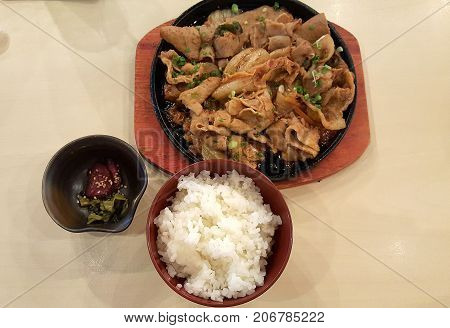 Stream Rice With Pork And Kimchi Very Yummy