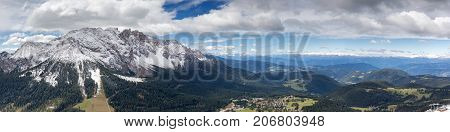 Panorama of the Latemar mountain range South Tyrol Italy