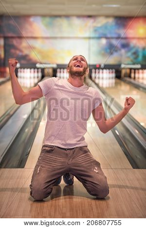Man Playing Bowling
