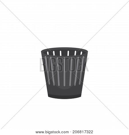 Trash bin garbage container and trash bin recycle symbol vector.