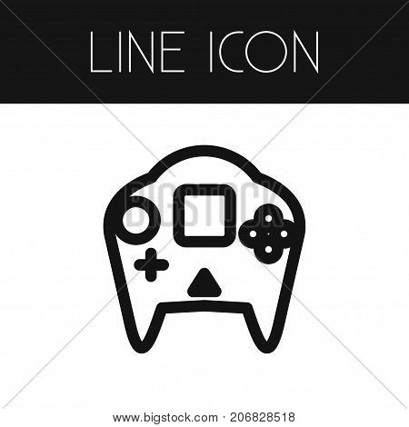 Video-Game Vector Element Can Be Used For Video-Game, Arcade, Gamepad Design Concept.  Isolated Arcade Outline.