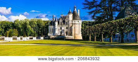 Elegant Chenonceau castle - beautiful castles of Loire valley in France