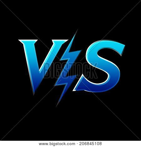 Versus letters or vs logo isolated . Flat style modern logotype design vector illustration