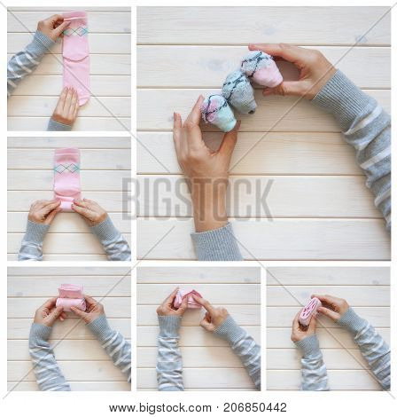 Clothes Storage. Order In The Closet. Folding Socks. Master Class.