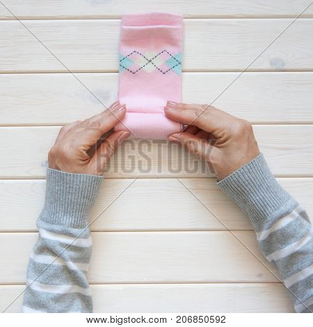 Clothes Storage. Order In The Closet. Folding Socks. Master Class.