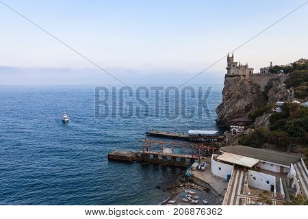 Above View Of Pier Near Swallow Nest Castle
