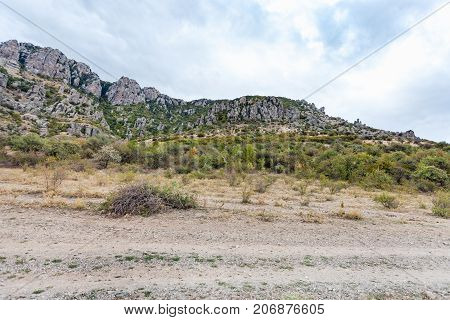 View Of Demerdzhi Mountains With Ekaterina Rock