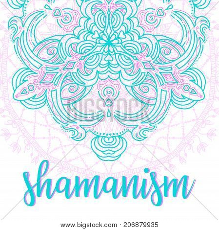Sacred geometry symbol. Design for indie music album cover t-shirt print boho poster flyer.