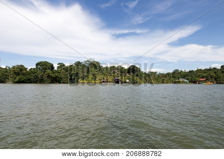 The River Rio Dulce in Guatemala sunny
