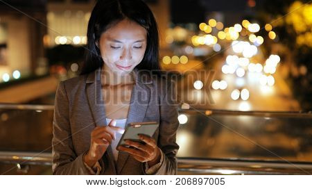 Business woman use of smart phone 