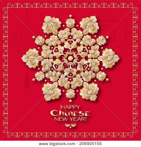 A vector illustration of design for Chinese New Year celebration.  Vector illustration.