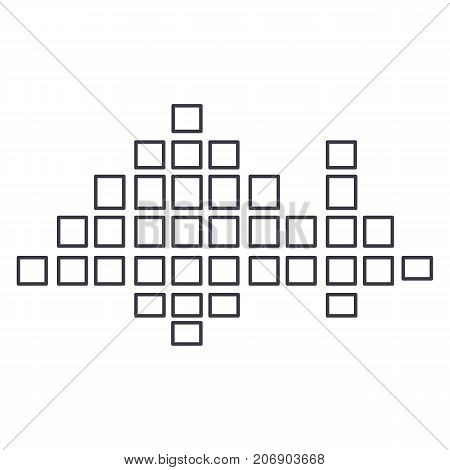 sound frecuency vector line icon, sign, illustration on white background, editable strokes