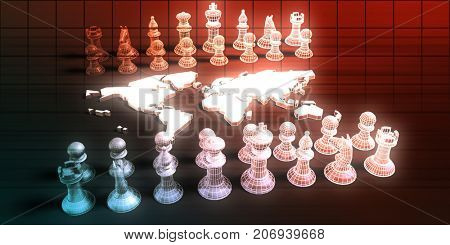 Global Strategy For a Business Company Startup 3D Illustration Render