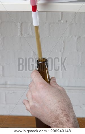 Craft beer homebrewing: filling the beer bottles