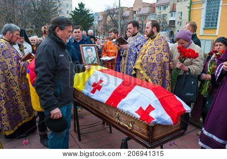 KIEV (KYIV) UKRAINE -March 22 2016:The funeral of Ukrainian journalist Georgiy Gongadze