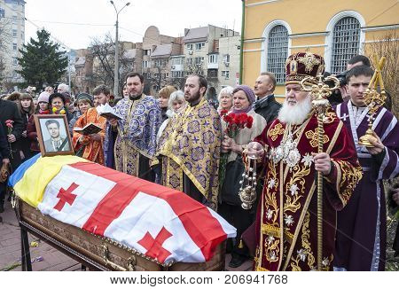 KIEV (KYIV) UKRAINE -March 22 2016:The funeral of Ukrainian journalist Georgiy Gongadze