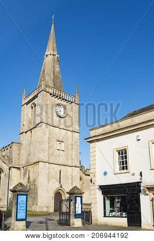 The old St. Andrews Church in Chippenham, Wiltshire, England UK