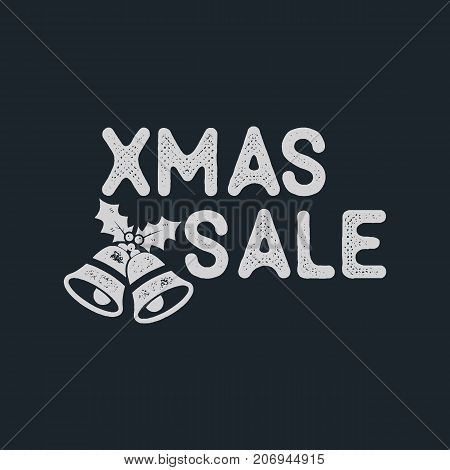 Super Christmas sale lettering and typography elements. Holiday Online shopping type quote. Stock vector illustration isolated on white background