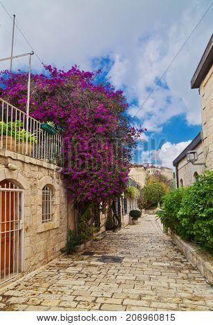 old house in Yemin Moshe district, Jerusalem, Israelin 