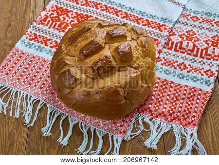 Slavic Wheat Bread Karavai