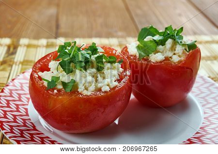 Greek Stuffed Tomatoes