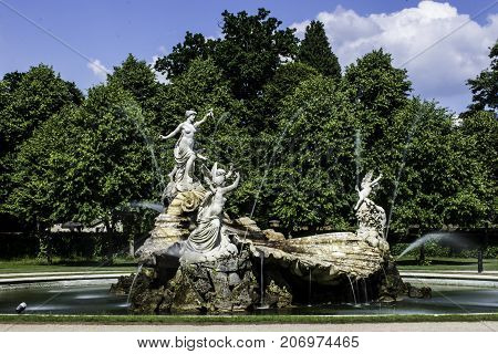 CLIVEDEN GARDENS, TAPLOW,, BERKSHIRE, UK - 
Fountain of Love by Thomas Waldo Story on June 16th, 2017 in Cliveden Gardens, Taplow, UK