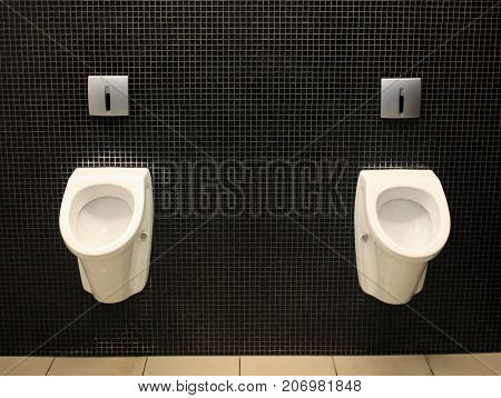 Men toilet for men, pissoir on wall