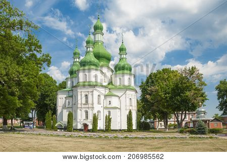 Trinity Cathedral (17th century). Gustynsky Monastery in Chernihiv region. Ukraine
