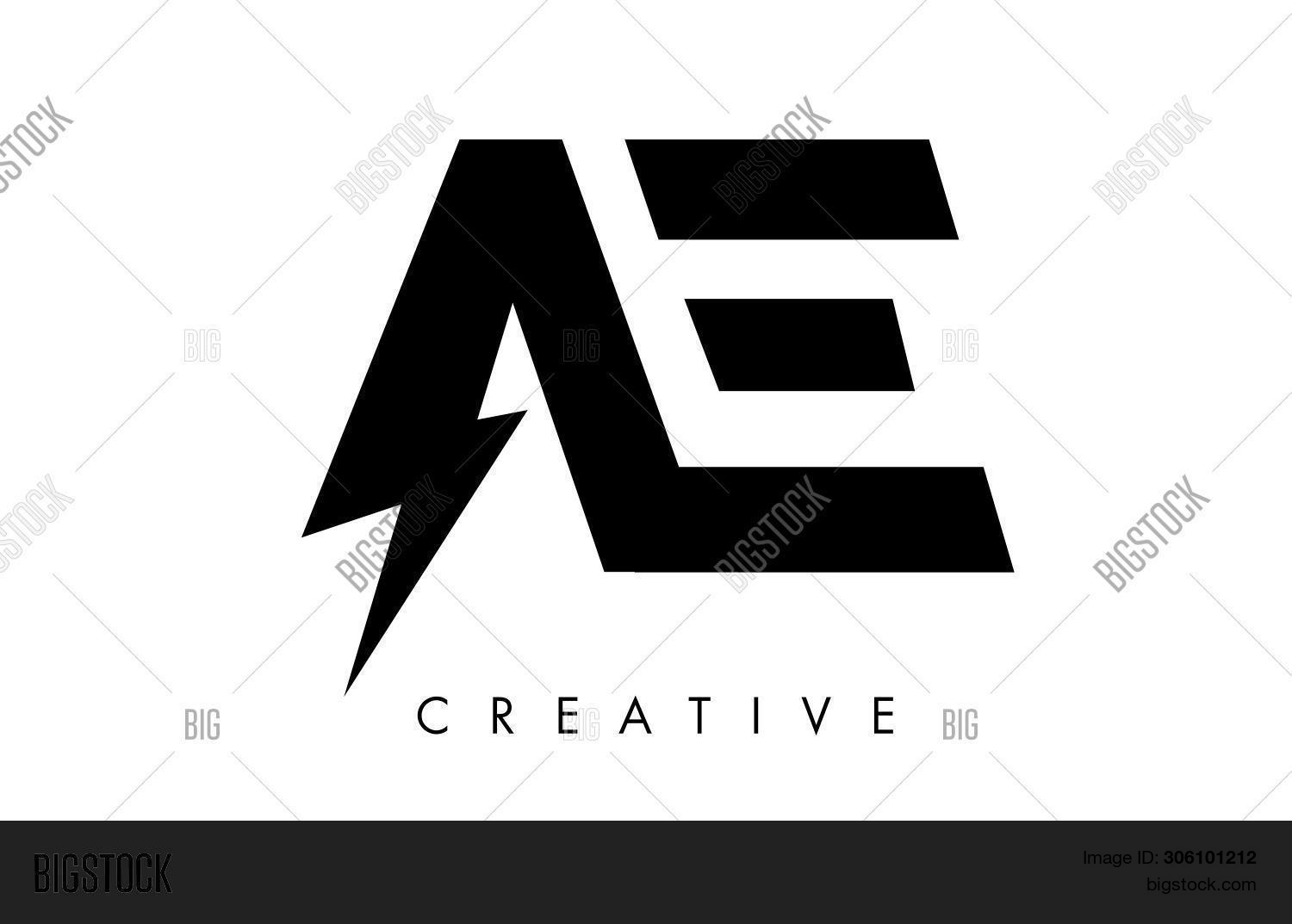 Ae Letter Logo Design Vector & Photo (Free Trial) Bigstock