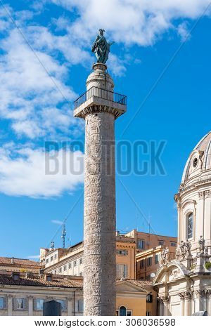 Trajans Column, Italian: Colonna Traiana, Rome In Italy