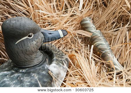 Decoy anatra con ripieno e chiama