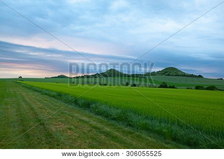 Scenery In Central Bohemian Highlands, Czech Republic. Central Bohemian Uplands  Is A Mountain Range