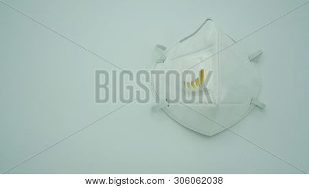 N95 Mask Help To Protect Dust And Other Particle, Put On White Background.