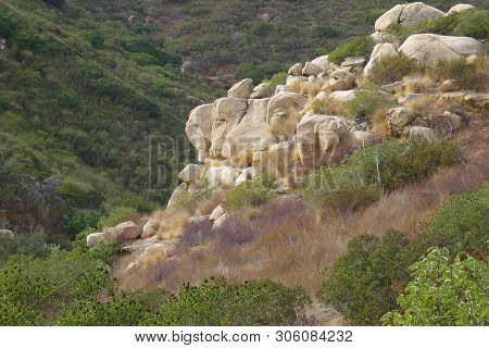 Rocks On Hill Near San Diego California