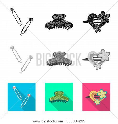 Vector Illustration Of Beauty And Fashion Icon. Set Of Beauty And Female Vector Icon For Stock.