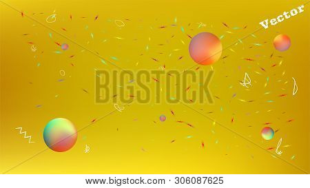 Breezy Space Fantasy. Background Texture, Smoot. Common Colorific Illustration.  Gold Colored.  Net 