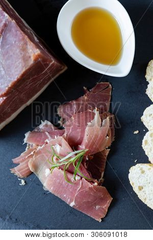 Still life of jamon serrano