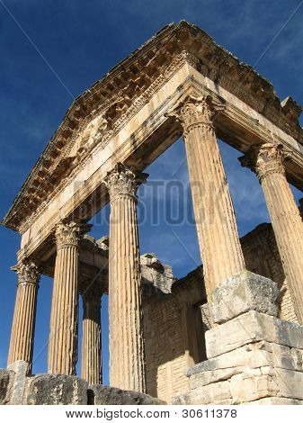 Ruins Of Dougga - Ruins of Ancient Roman City of Dougga in Tunisia