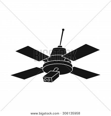 Vector Design Of Satellite And Orbit Symbol. Set Of Satellite And Radar Stock Vector Illustration.