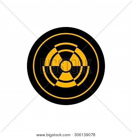 Flat Linear Design. Radiation Icon For Applications, Web Sites And Public Use. Radiation Symbol. Vec
