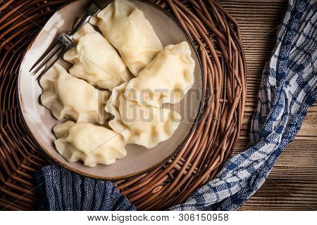 Homemade Dumplings With Cheese.