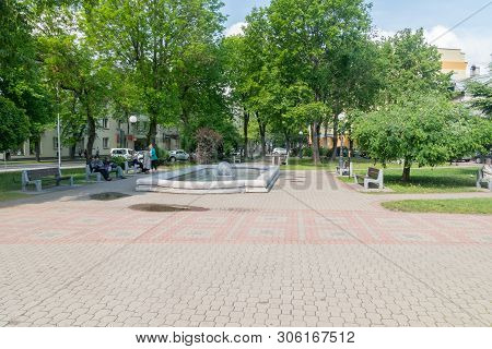 Bialystok, Poland - May 18, 2019: Square Of Ludwik Lejzer Zamenhof.