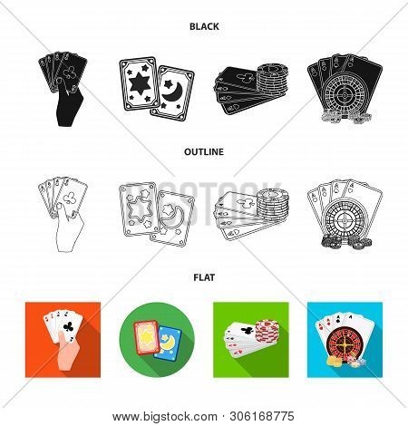 Isolated Object Of Game And Magic Logo. Set Of Game And Poker Stock Symbol For Web.