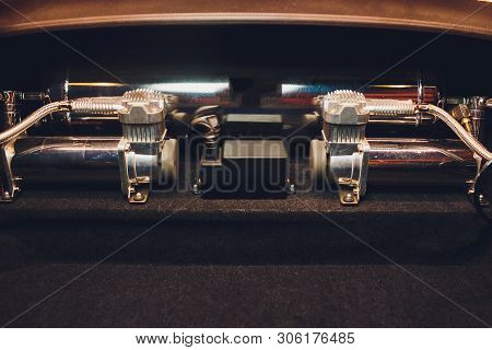 Handmade Nitrous Oxide Engine In Car Trunk.