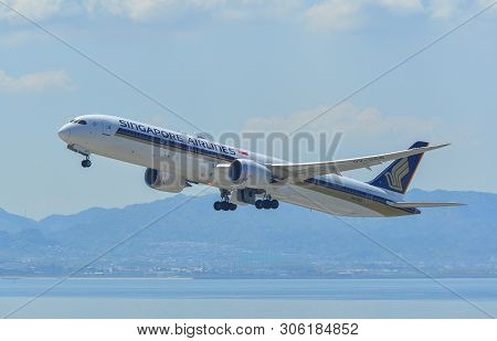 Airplane Taking Off From Kansai Airport