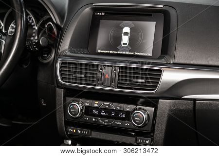 Novosibirsk, Russia - June 11, 2019:  Mazda Cx-5, Close-up Of The Dashboard, Adjustment Of The Blowe